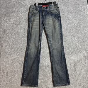 Vintage Y2K Stage Jeans Women Size 28 Embroidered Boho Edgy Grunge Streetwear